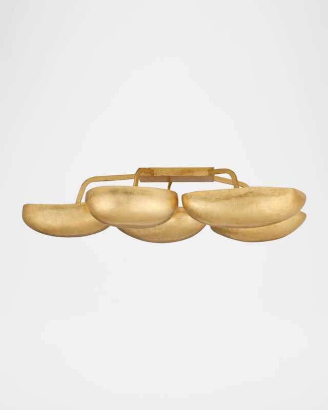 Theo 55" 13-Light Gold Leaf Flush Mount